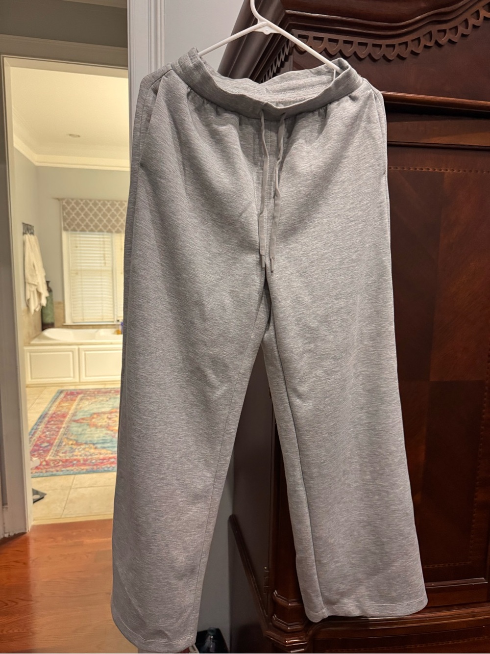 all in motion Light Gray Wide-Leg Drawstring Lounge Pants - Picture 2 of 4